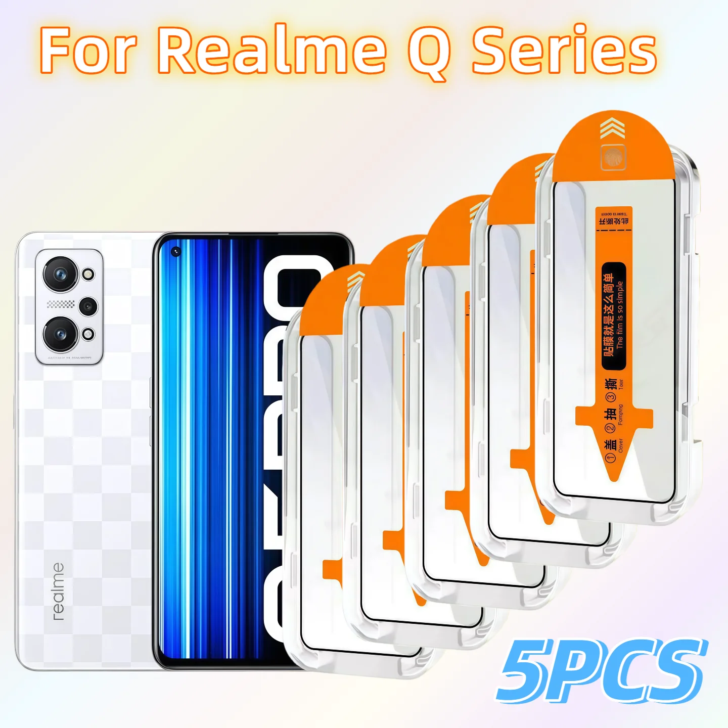 5-Pack HD Tempered Glass Screen Protector for Realme Q2 Q3 Q3i Q3 pro Q5i Q5 pro Q5 - 9H Hardness Easy Install Dust-Free
5-Pack HD Tempered Glass Screen Protector for Realme Q2 Q3 Q3i Q3 pro Q5i Q5 pro Q5 - 9H Hardness Easy Install Dust-Free