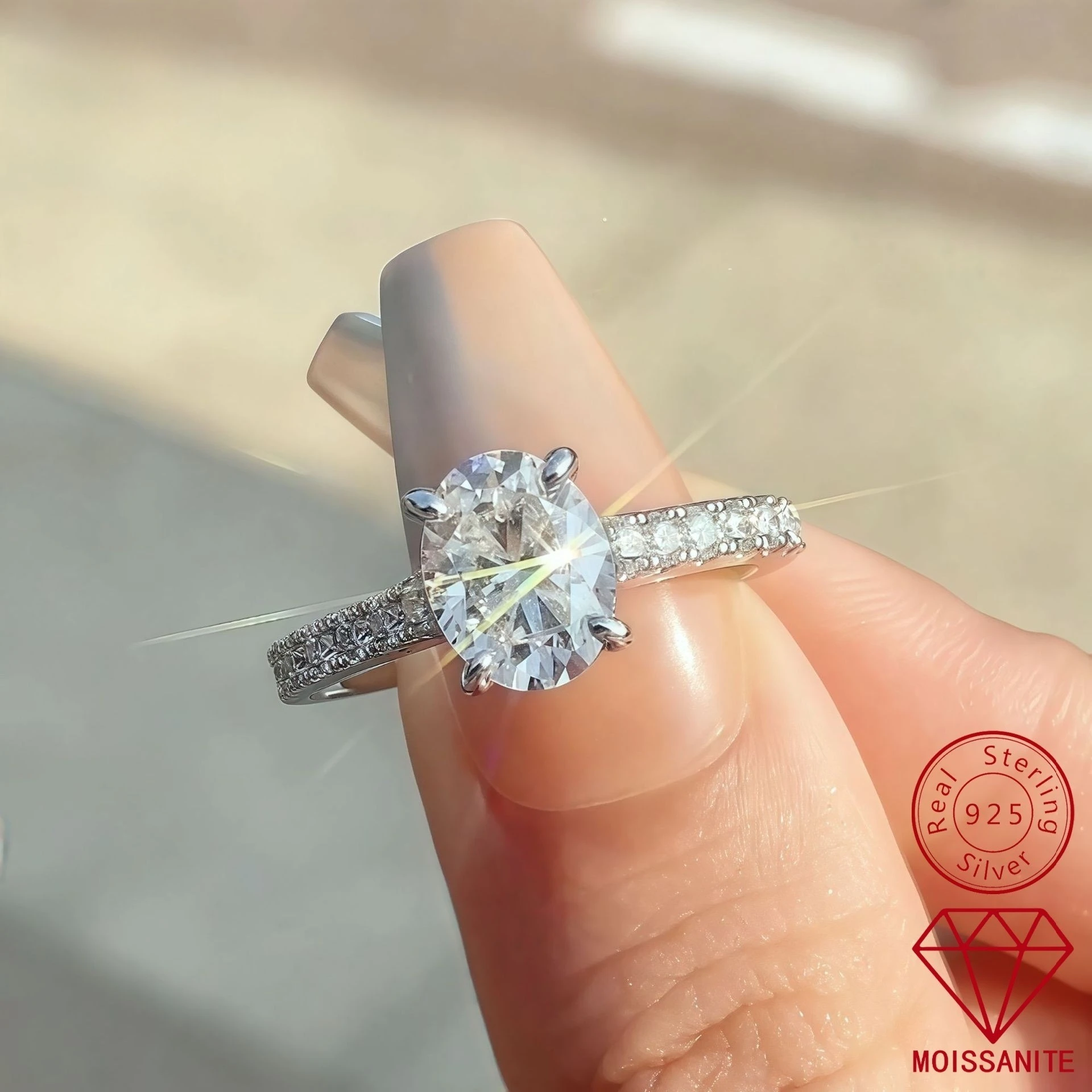 Carnica Luxury 925 Sterling Silver 2CT 3CT Real Moissanite Ring Oval for Women GRA Diamond Wedding Jewelry Gift Bride Brilliant
Carnica Luxury 925 Sterling Silver 2CT 3CT Real Moissanite Ring Oval for Women GRA Diamond Wedding Jewelry Gift Bride Brilliant