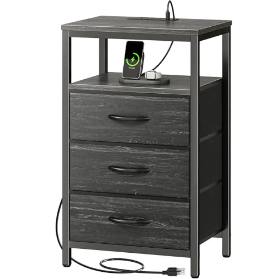 Nightstand with Charging Station 27.6 Inch End Table Bedside Table with USB Ports and Outlets Night Stand for Bedroom Fabric Dr
Nightstand with Charging Station 27.6 Inch End Table Bedside Table with USB Ports and Outlets Night Stand for Bedroom Fabric Dr