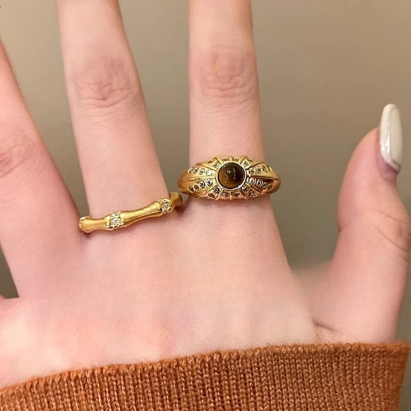 Huge Good-looking~ Vintage Brushed Maillard Natural Tiger's Eye Ring, High-end Stacking, Micro-inlaid Wide Index Finger Ring
Huge Good-looking~ Vintage Brushed Maillard Natural Tiger's Eye Ring, High-end Stacking, Micro-inlaid Wide Index Finger Ring
