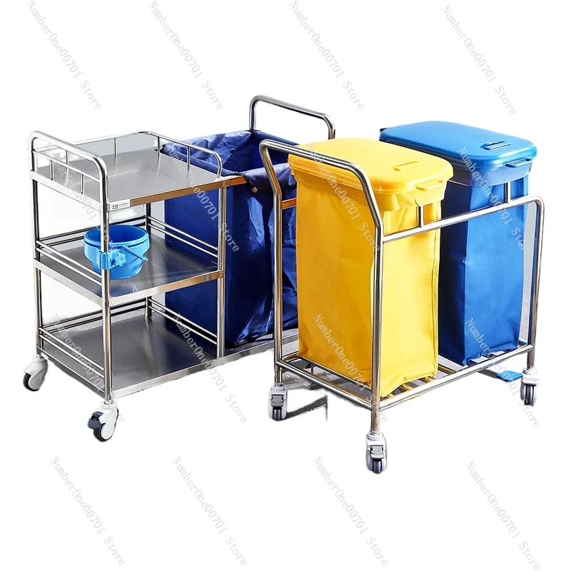 304 Stainless Steel Waste Cart Thickened Nursing Cart Garbage Cart
304 Stainless Steel Waste Cart Thickened Nursing Cart Garbage Cart