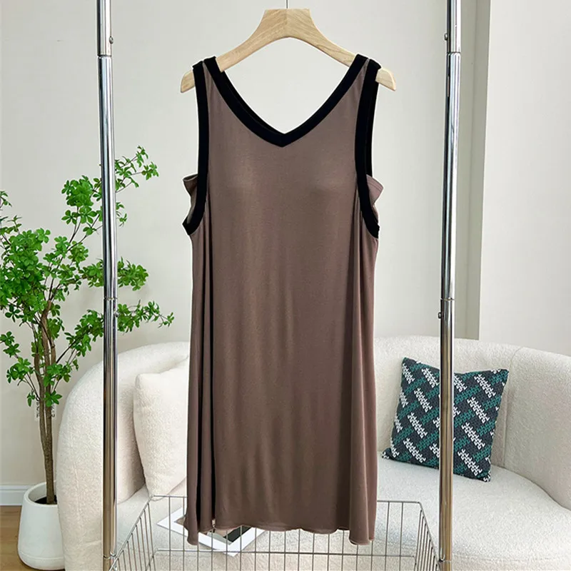 Sexy Nightwear Women Homewear New Chest Pad Modal Night Dress Bra Lingerie Summer Lounge Wear Nightgowns Female Sleep Shirt
Sexy Nightwear Women Homewear New Chest Pad Modal Night Dress Bra Lingerie Summer Lounge Wear Nightgowns Female Sleep Shirt