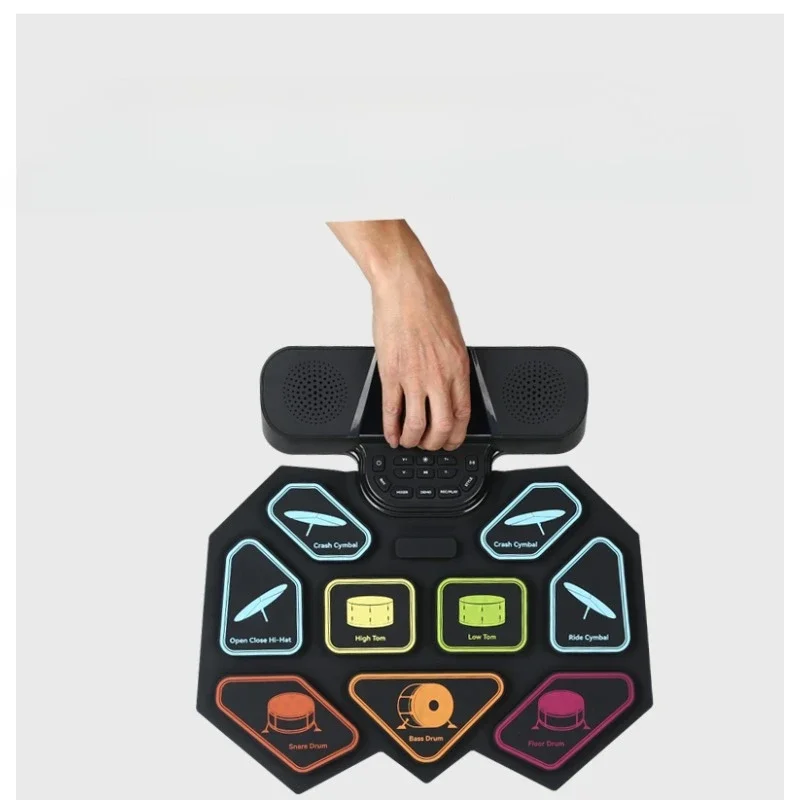 Portable folding hand roll electronic drum kit jazz drum beginner outdoor dd entry home children's musical instrument electric
Portable folding hand roll electronic drum kit jazz drum beginner outdoor dd entry home children's musical instrument electric