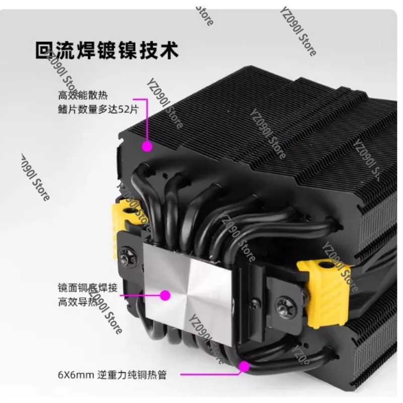 Applicable to Master Mechanic Winter KK135 radiator, sugar cube six heat pipes double towers, anti-gravity heat pipe
Applicable to Master Mechanic Winter KK135 radiator, sugar cube six heat pipes double towers, anti-gravity heat pipe