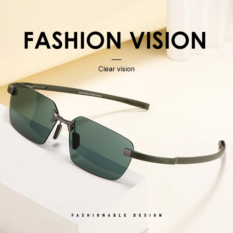 TAG heaekiah exercise Men's Pure Titanium Frameless Sunglasses UV400 Anti-glare Fashionable Outdoor Eyewear TH40005U
TAG heaekiah exercise Men's Pure Titanium Frameless Sunglasses UV400 Anti-glare Fashionable Outdoor Eyewear TH40005U