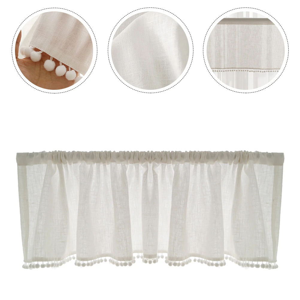 1pc Home Ethnic Style Short Window Curtain Cotton Balls Design Decorative Drape For Bedroom Living Room Household Use Practical
1pc Home Ethnic Style Short Window Curtain Cotton Balls Design Decorative Drape For Bedroom Living Room Household Use Practical