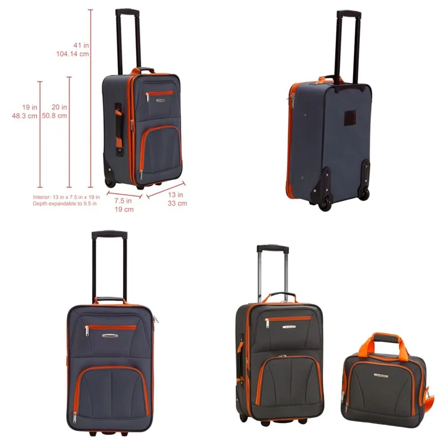 Fashion Softside Luggage Set, Expandable, 14" Tote/19" Upright
Fashion Softside Luggage Set, Expandable, 14" Tote/19" Upright