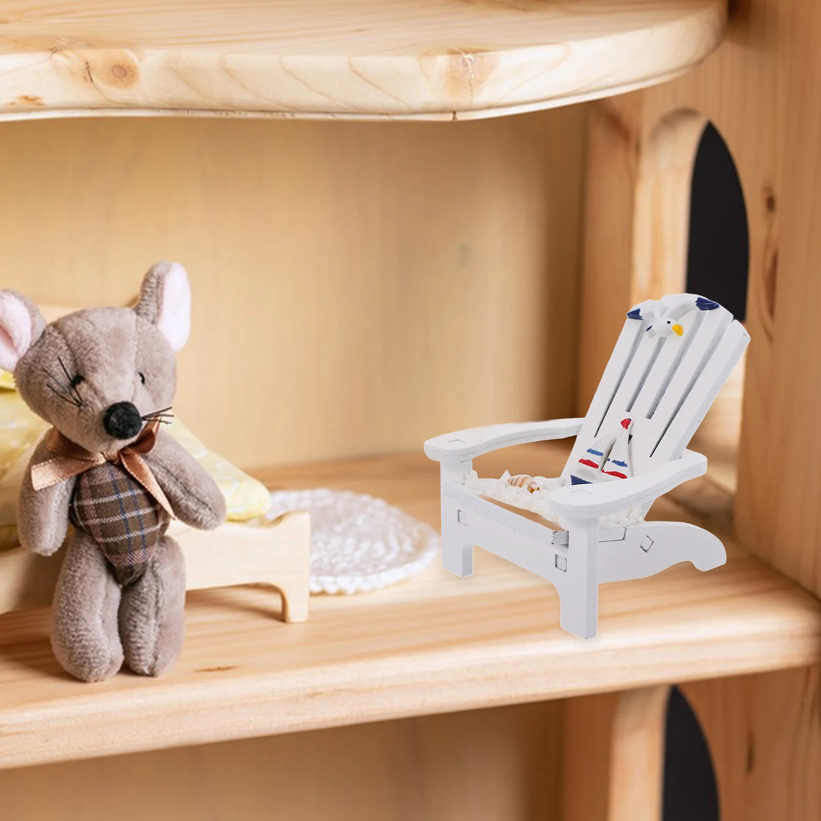 2Pcs Mediterranean Style Miniature Beach Chair Wooden Home Decor Ornaments for Garden Bookshelf Desk Relaxed Atmosphere
2Pcs Mediterranean Style Miniature Beach Chair Wooden Home Decor Ornaments for Garden Bookshelf Desk Relaxed Atmosphere