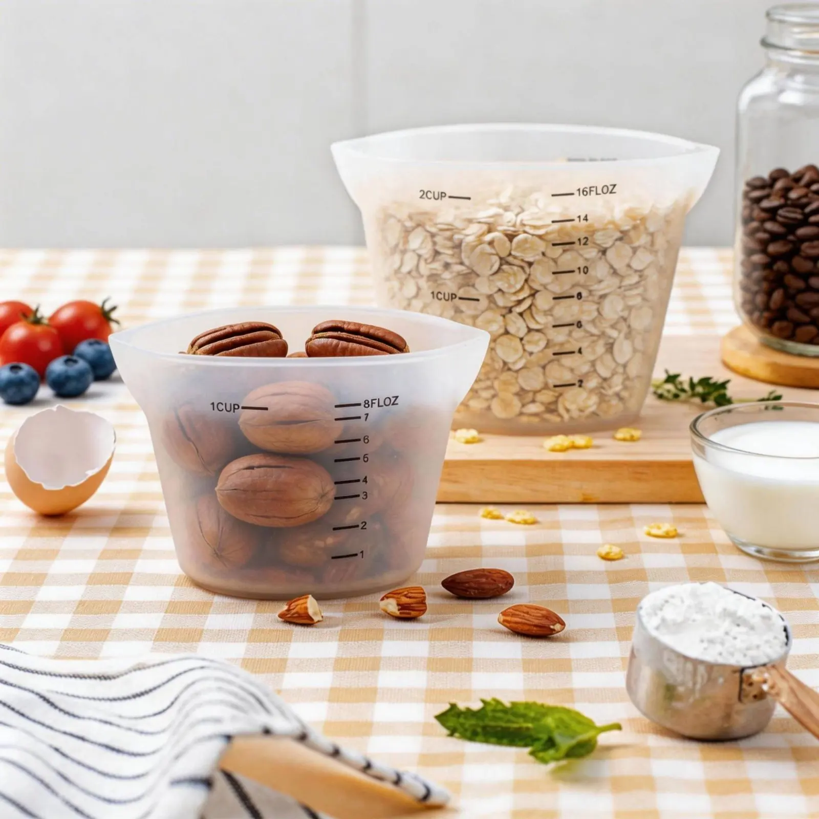 Silicone Measuring Cup Heat-Resistant Graduated Measuring Cup Reusable BPAsafe for DIY
Silicone Measuring Cup Heat-Resistant Graduated Measuring Cup Reusable BPAsafe for DIY