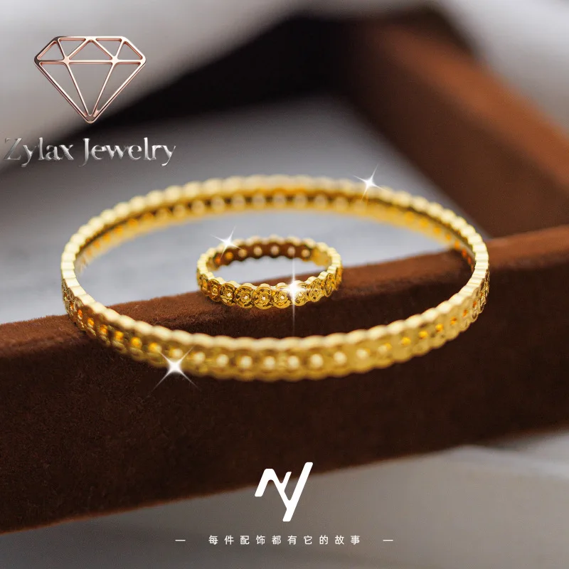 Zylax Jewelry Luxury 24K 9999 Pure Gold real gold Hollow Ice Crushed Copper Bracelet Full Circle Coin Ring Bracelet
Zylax Jewelry Luxury 24K 9999 Pure Gold real gold Hollow Ice Crushed Copper Bracelet Full Circle Coin Ring Bracelet