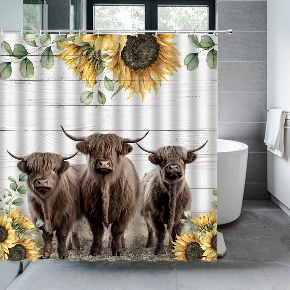 Highland Cattle Animals Shower Curtain Washable Bison Nordic Style Cloth Bathroom Decor Bath Screen With Hooks Fabric Polyester
Highland Cattle Animals Shower Curtain Washable Bison Nordic Style Cloth Bathroom Decor Bath Screen With Hooks Fabric Polyester