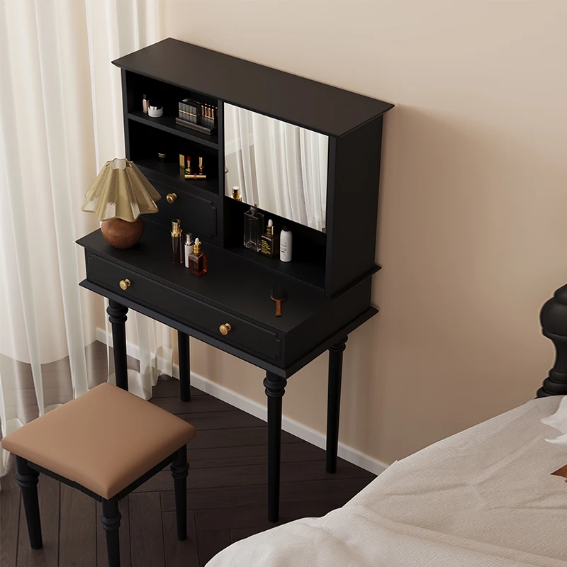 Bedroom small dresser storage cabinet integrated desk room bedside black small apartment makeup table
Bedroom small dresser storage cabinet integrated desk room bedside black small apartment makeup table