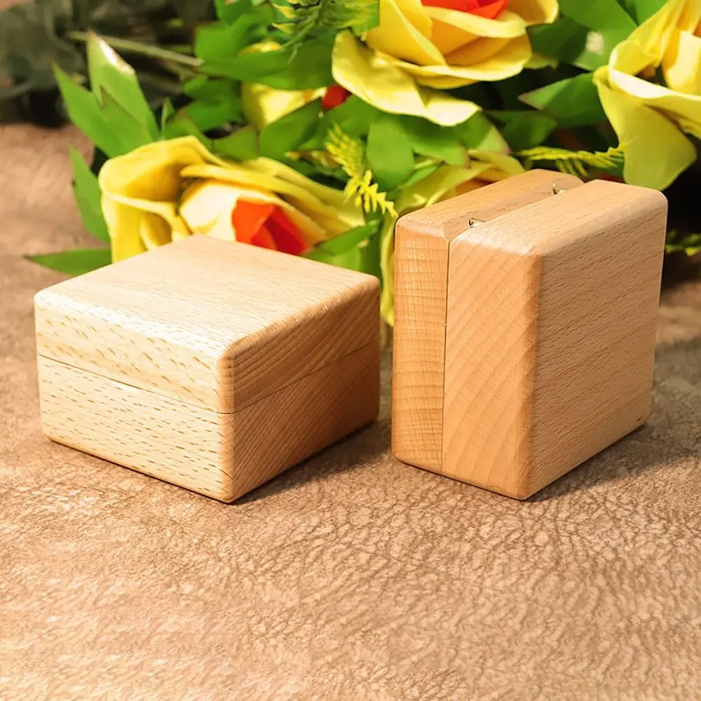 Multi-function Single Slots Beech Wood Rings Holder Square Luxury Rings Bearer Box Packaging Storage Rings Display Case Propose
Multi-function Single Slots Beech Wood Rings Holder Square Luxury Rings Bearer Box Packaging Storage Rings Display Case Propose