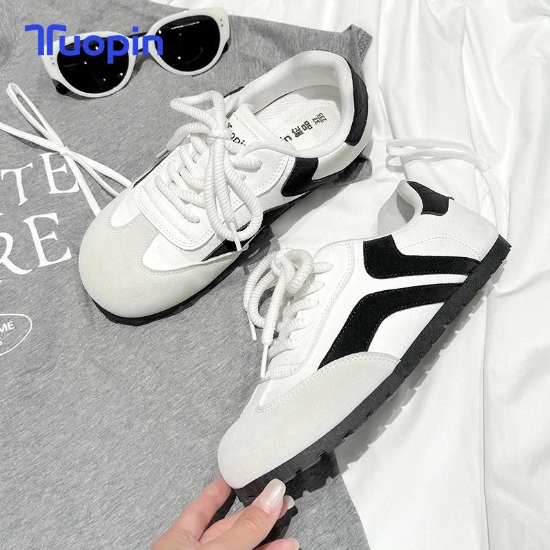 TuoPin black & white single shoes original flat shoes trend women's shoes all casual shoes Academy style casual sports shoes
TuoPin black & white single shoes original flat shoes trend women's shoes all casual shoes Academy style casual sports shoes