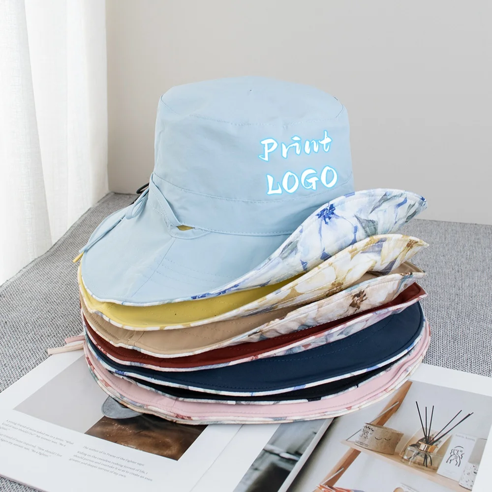 Custom Print Logo Reversible Floral Bucket Hat, Breathable Wide Brim Sun Protection Cap for Women Summer Beach Travel Casual
Custom Print Logo Reversible Floral Bucket Hat, Breathable Wide Brim Sun Protection Cap for Women Summer Beach Travel Casual