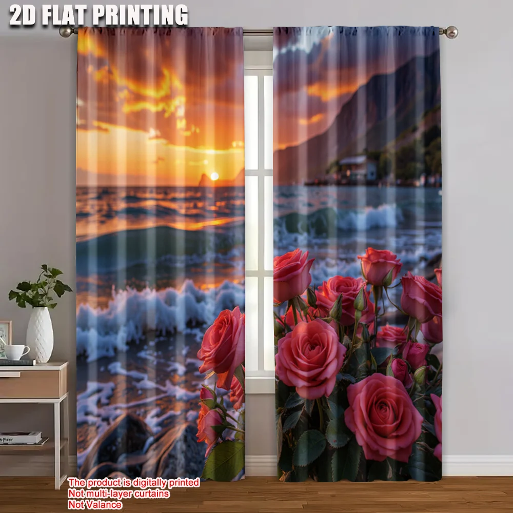2pc, Window Curtains Rose by the Sea Protecting Privacy Holiday Decorations Suitable for Living Room, Outdoor Decor
2pc, Window Curtains Rose by the Sea Protecting Privacy Holiday Decorations Suitable for Living Room, Outdoor Decor