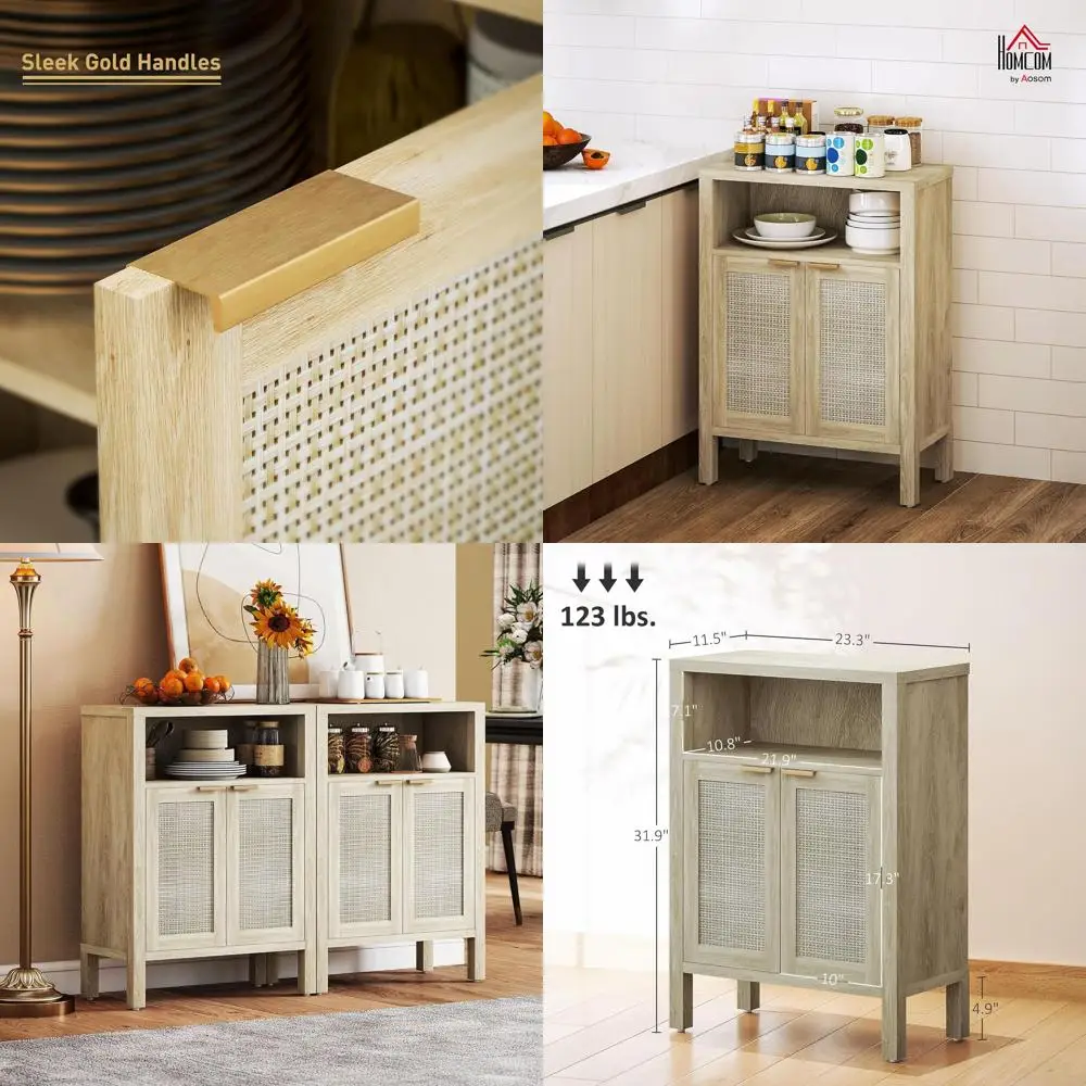 Natural Rattan Accent Cabinet with 2 Doors and Adjustable Shelves, Ideal for Entryway or Living Room Storage
Natural Rattan Accent Cabinet with 2 Doors and Adjustable Shelves, Ideal for Entryway or Living Room Storage