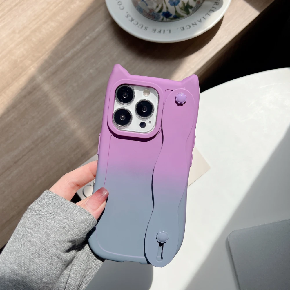 Luxury Cat Ear Cute Wrist Strap For iPhone 14 Plus 13 12 11 Pro Max 15 XS Max XR X Phone Case Hand Band Gradient Bumper Cove
Luxury Cat Ear Cute Wrist Strap For iPhone 14 Plus 13 12 11 Pro Max 15 XS Max XR X Phone Case Hand Band Gradient Bumper Cove