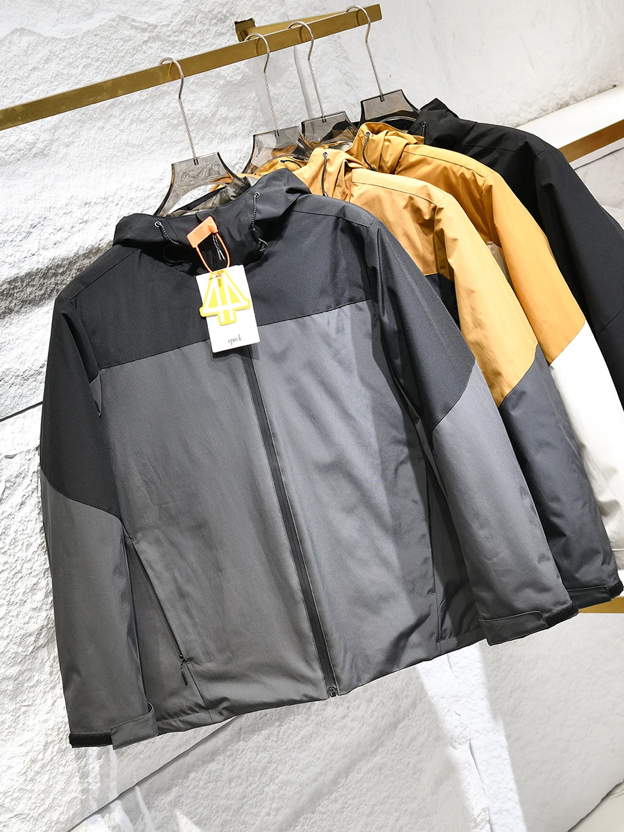 Outdoor Men's Winter Jacket Windproof Water-Resistant Hooded Stitch-Free Color-Block Cotton Jacket Standard Fit Fashion Urban
Outdoor Men's Winter Jacket Windproof Water-Resistant Hooded Stitch-Free Color-Block Cotton Jacket Standard Fit Fashion Urban