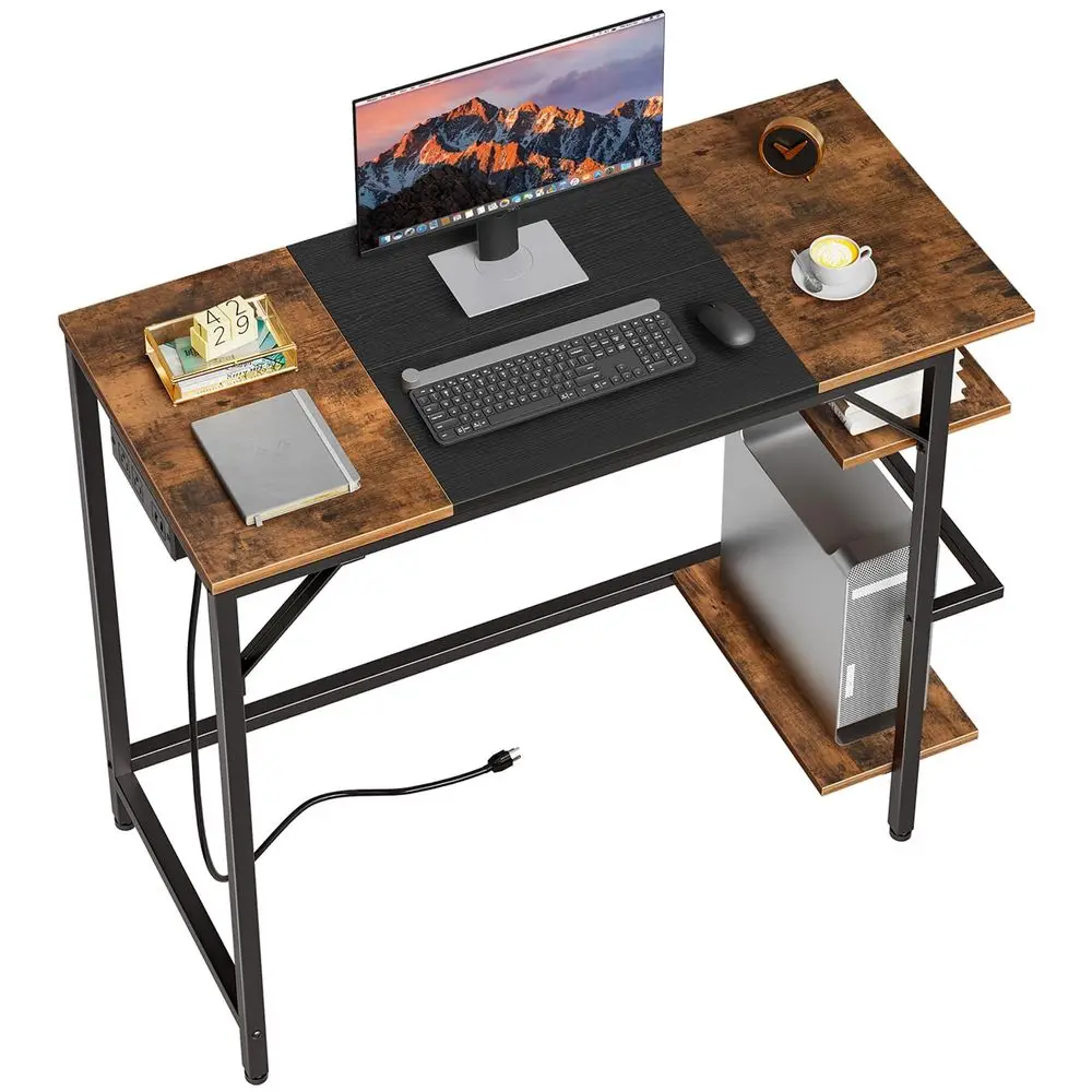 Computer Desk, Home Office Desk with Power Outlet, Writing Desk with 2 Shelves, Modern Small Desk for Home Office, Study, Easy
Computer Desk, Home Office Desk with Power Outlet, Writing Desk with 2 Shelves, Modern Small Desk for Home Office, Study, Easy