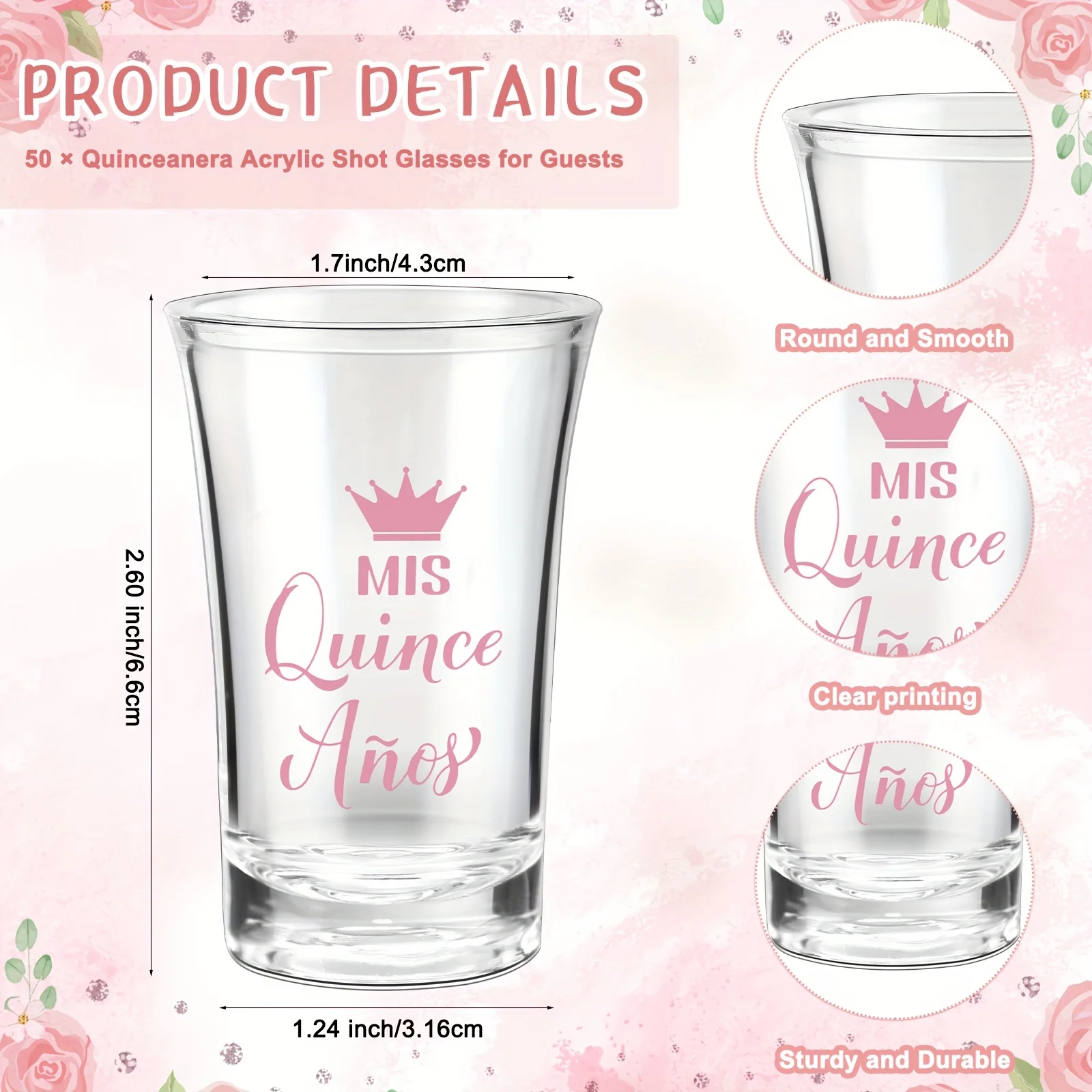 Quinceanera Party Favors For Guests Quinceanera Acrylic Clear Shot Glasses Thank You Cards With Organza Bags Mis Quince Anos Quinceanera Sweet 15 Birthday Party Favors (Pink, 50 Sets) Party Packs
Quinceanera Party Favors For Guests Quinceanera Acrylic Clear Shot Glasses Thank You Cards With Organza Bags Mis Quince Anos Quinceanera Sweet 15 Birthday Party Favors (Pink, 50 Sets) Party Packs