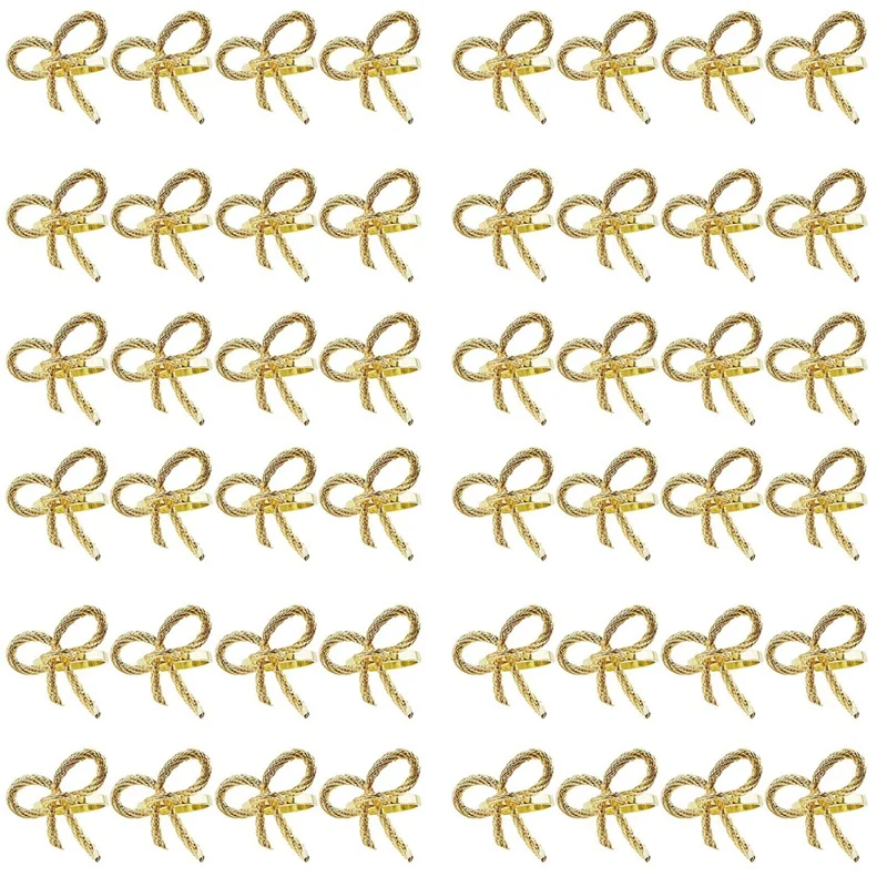 48 Pcs Simple Golden Napkin Ring Butterfly Bow Tie Napkin Buckle Hotel Restaurant Mouth Cloth Ring Metal Napkin Ring
48 Pcs Simple Golden Napkin Ring Butterfly Bow Tie Napkin Buckle Hotel Restaurant Mouth Cloth Ring Metal Napkin Ring
