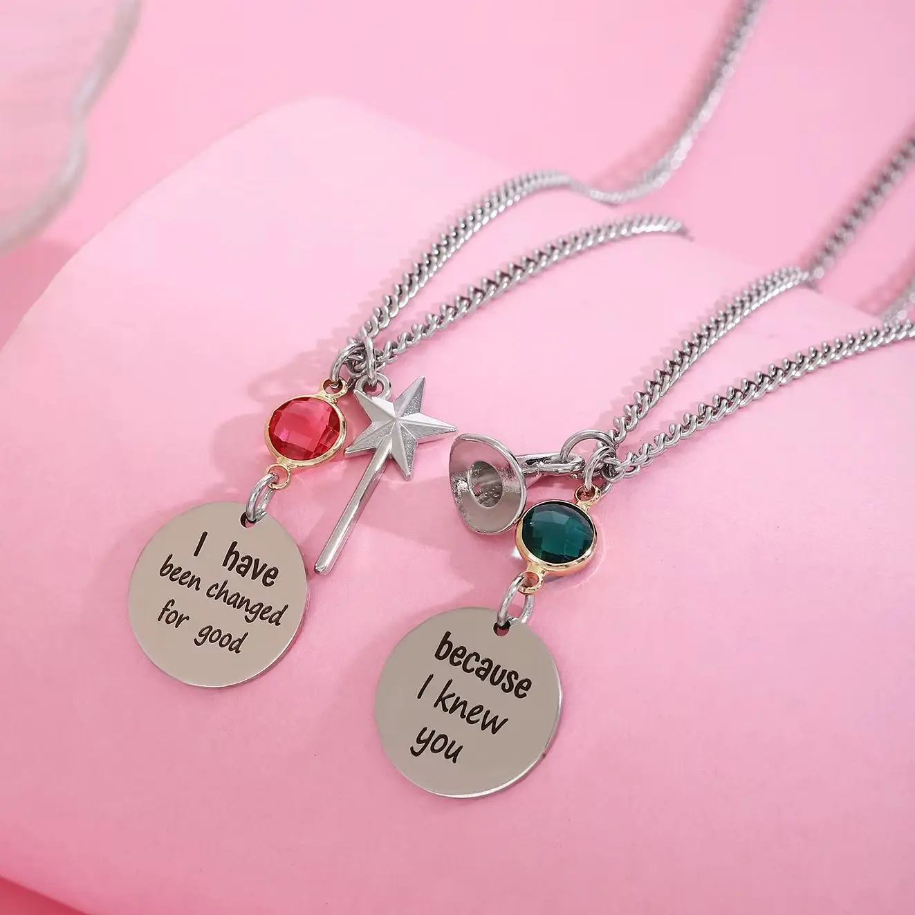 Wicked the musical Charm Necklace Magic Wand Witch Hat Pendant BFF Friendship Matching Couples Valentine's Day Gifts Jewelry
Wicked the musical Charm Necklace Magic Wand Witch Hat Pendant BFF Friendship Matching Couples Valentine's Day Gifts Jewelry