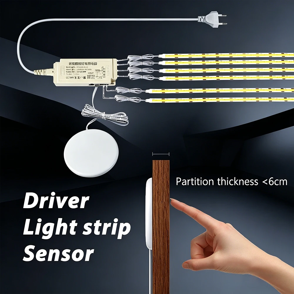 110V240V Driver Light Strip Sensor Matching Partition 50mm Touch Adjustable 12V Light Strip Natural White Light customized
110V240V Driver Light Strip Sensor Matching Partition 50mm Touch Adjustable 12V Light Strip Natural White Light customized