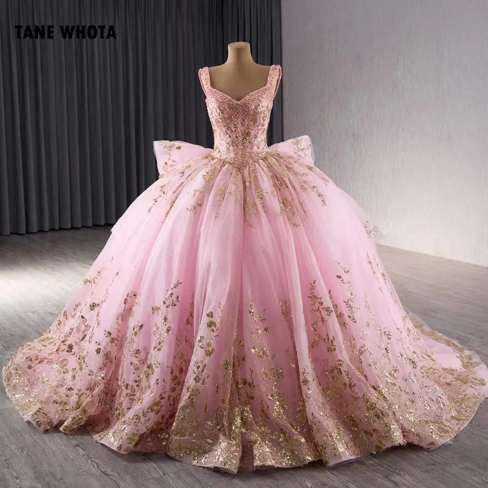 Vestidos De Quinceañeras Spaghetti Strapless Lace Up Back Sequined Beading Embroidery Pink Long Dress For Special Occasions
Vestidos De Quinceañeras Spaghetti Strapless Lace Up Back Sequined Beading Embroidery Pink Long Dress For Special Occasions