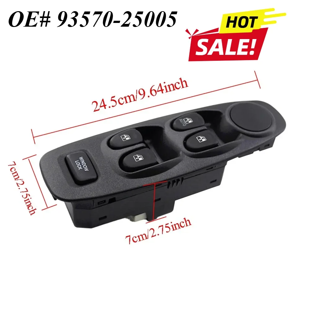 93570-25005 Left Driver Side Car Window Control Switch For 2002-2005 Hyundai Accent Elantra 9357025005
93570-25005 Left Driver Side Car Window Control Switch For 2002-2005 Hyundai Accent Elantra 9357025005