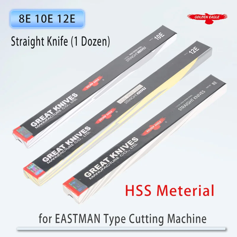 (1 дюжина) Ножи прямые 8E 10E 12E из быстрорежущей стали HSS Golden Eagle для электрических ножниц, для раскройных машин типа EASTMAN
(1 дюжина) Ножи прямые 8E 10E 12E из быстрорежущей стали HSS Golden Eagle для электрических ножниц, для раскройных машин типа EASTMAN