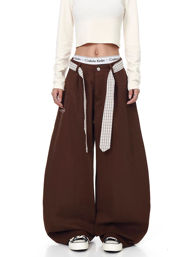 Retro American Embroidered Plaid Casual Pants Loose Wide Leg Design for Men And Women Couples Lazy Sle Spring Autumn
Retro American Embroidered Plaid Casual Pants Loose Wide Leg Design for Men And Women Couples Lazy Sle Spring Autumn