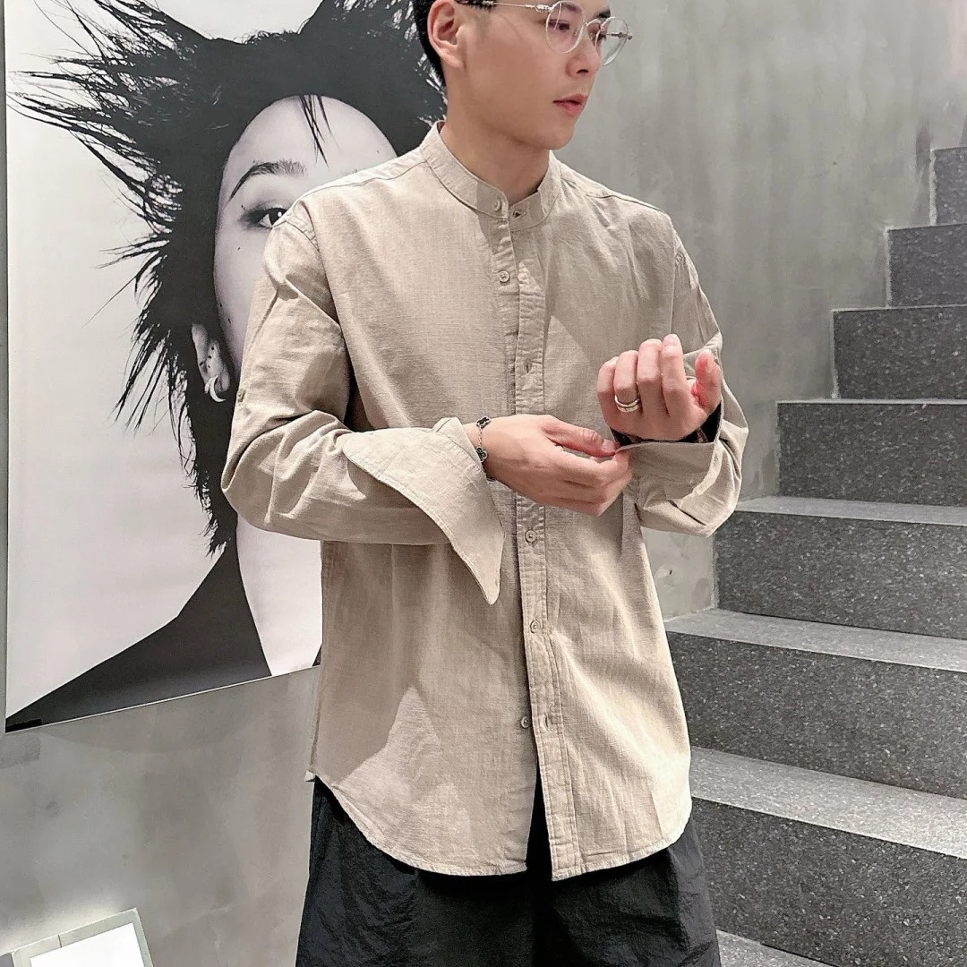 Italy LP men's clothing 25 early autumn new solid color linen long-sleeved shirt men's casual stand-up collar long-sleeved shirt
Italy LP men's clothing 25 early autumn new solid color linen long-sleeved shirt men's casual stand-up collar long-sleeved shirt