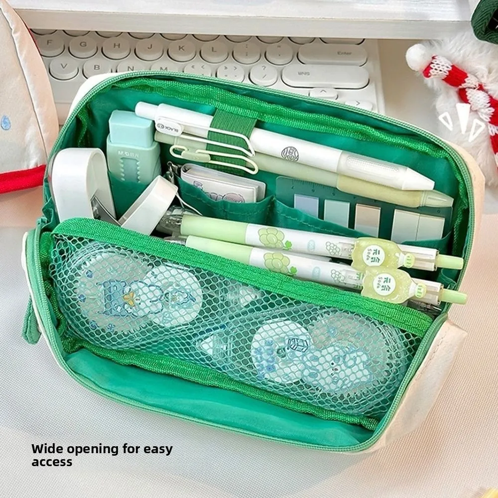 Cosmetic Pouch INS Cartoon Pen Bag Can Stand Large Capacity Multi-layer Stationery Bag Sweet Portable Pencil Storage Bag Student
Cosmetic Pouch INS Cartoon Pen Bag Can Stand Large Capacity Multi-layer Stationery Bag Sweet Portable Pencil Storage Bag Student
