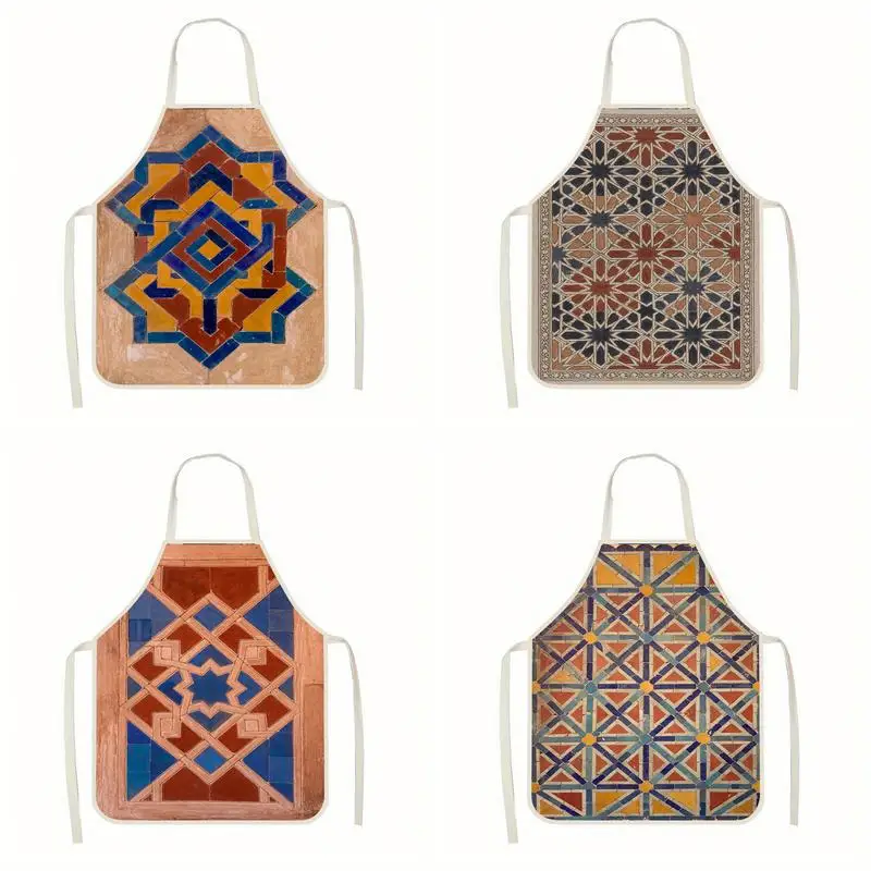 Colorful Geometric Aprons Linen apron, suitable for kitchen cooking, parent-child interaction, painting and other scenarios
Colorful Geometric Aprons Linen apron, suitable for kitchen cooking, parent-child interaction, painting and other scenarios
