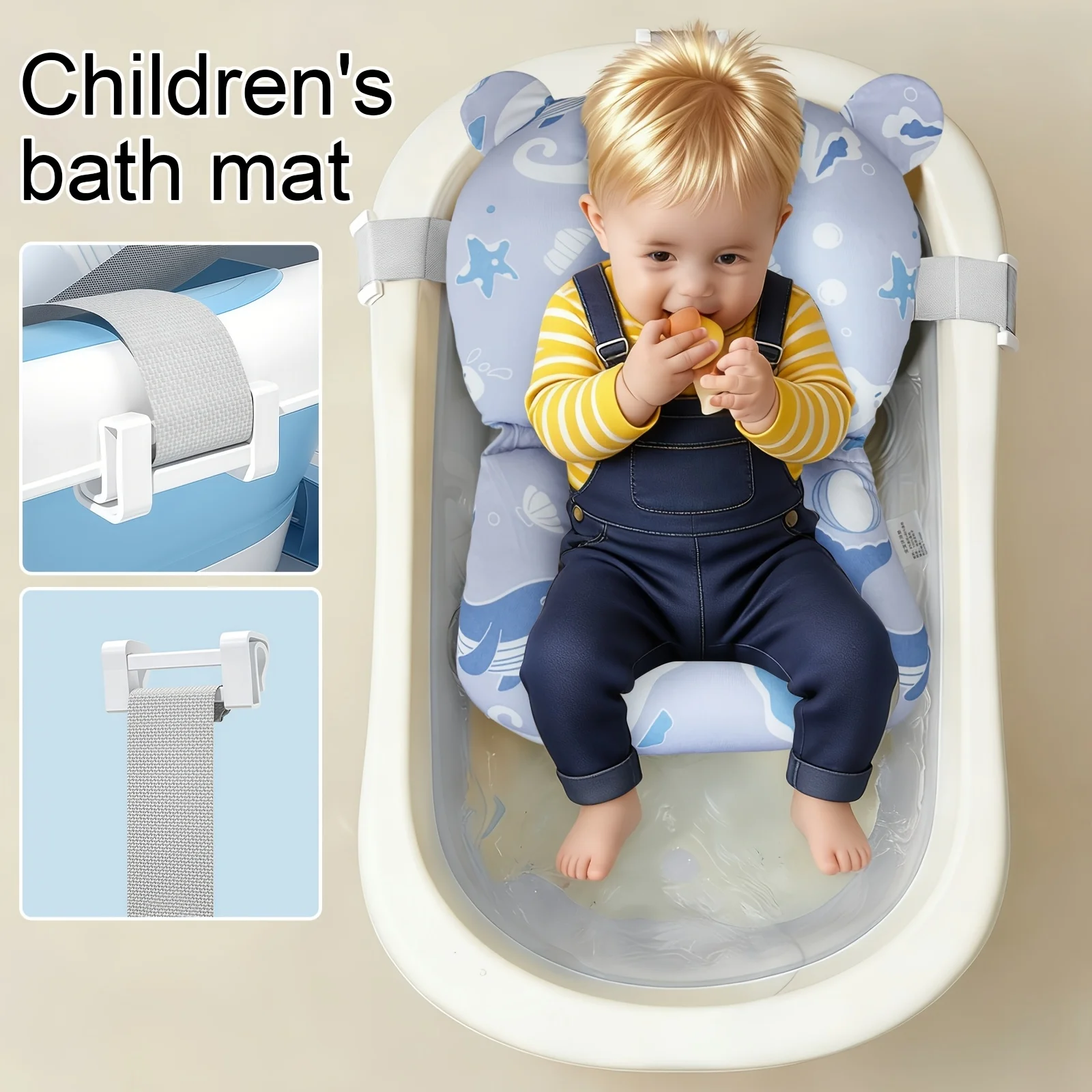 1 Piece, Cartoon Whale Style Infant Bath Seat, Three-Point Buckle Design, Stable Support and Non-Slip, Suitable for Newborns to Use While Bathing
1 Piece, Cartoon Whale Style Infant Bath Seat, Three-Point Buckle Design, Stable Support and Non-Slip, Suitable for Newborns to Use While Bathing
