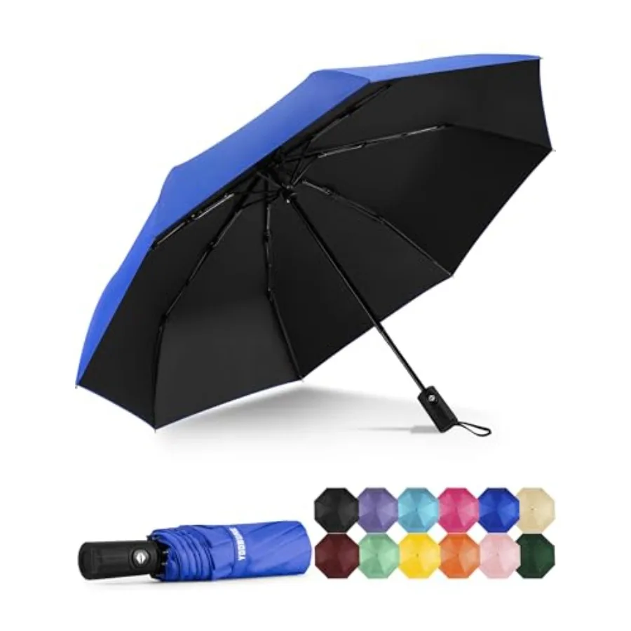 Windproof Travel Umbrella - Automatic Umbrellas for Rain, Compact Folding Umbrella with UV Protection, Lightweight Portable Des
Windproof Travel Umbrella - Automatic Umbrellas for Rain, Compact Folding Umbrella with UV Protection, Lightweight Portable Des