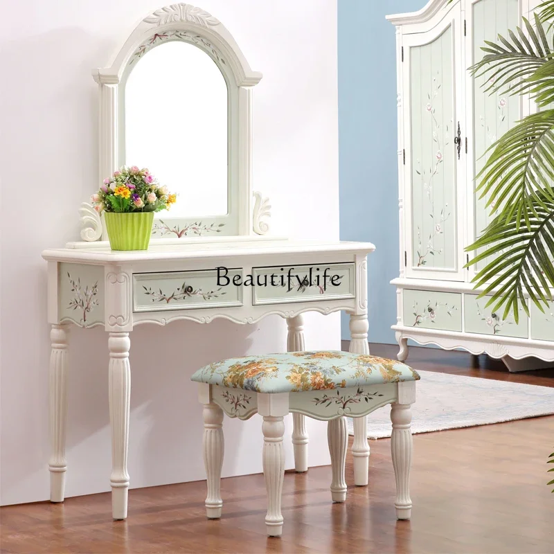 ld 38American-style European-style painted bedroom solid wood dresser Mediterranean pastoral and rural small apartment dresser
ld 38American-style European-style painted bedroom solid wood dresser Mediterranean pastoral and rural small apartment dresser