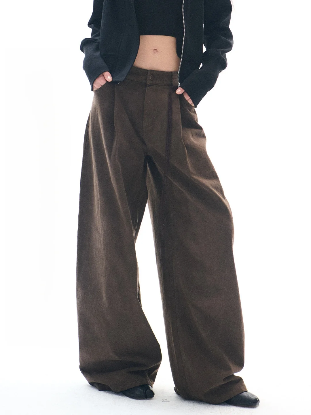Goosfir American Retro Brown Knife Casual Pants High Waist Wide Leg Straight Cut Floor Length Women's Loose Fit Trousers
Goosfir American Retro Brown Knife Casual Pants High Waist Wide Leg Straight Cut Floor Length Women's Loose Fit Trousers