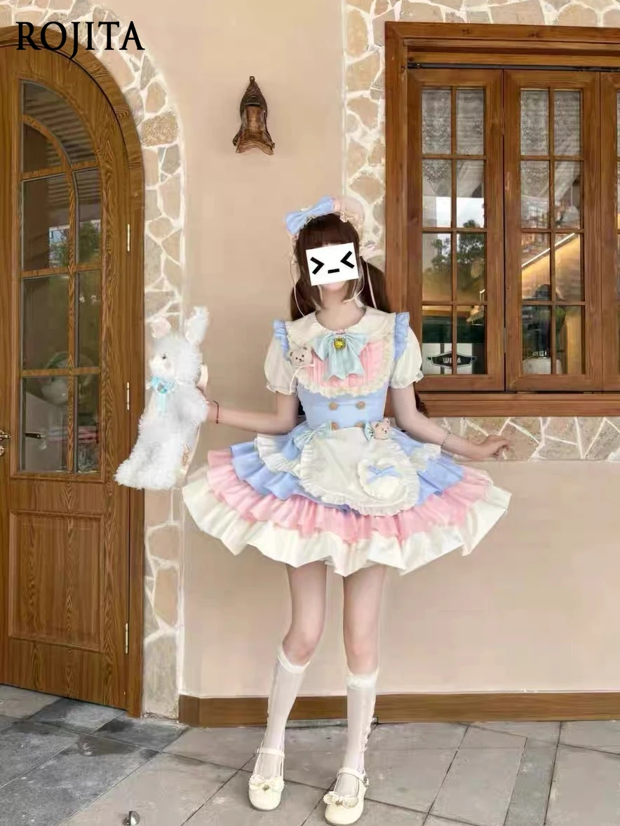 Sweet and Cute Pink Blue Soft Girl Lolita Dress 2025 Summer New Maid Style Gentle Elegant Lolita Princess Dress
Sweet and Cute Pink Blue Soft Girl Lolita Dress 2025 Summer New Maid Style Gentle Elegant Lolita Princess Dress