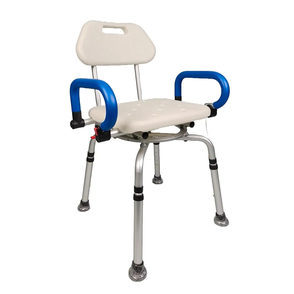 Ilg-608 Waterproof Aluminium Shower Chair With Rotating Seat Backrest And Padded Armrests
Ilg-608 Waterproof Aluminium Shower Chair With Rotating Seat Backrest And Padded Armrests