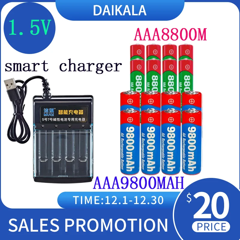 Brand New 1.5V AA9800mAh AAA8800mAh Charger 1.5V, NiMH Rechargeable Battery for Electronic Toys, Camera Batteries
Brand New 1.5V AA9800mAh AAA8800mAh Charger 1.5V, NiMH Rechargeable Battery for Electronic Toys, Camera Batteries