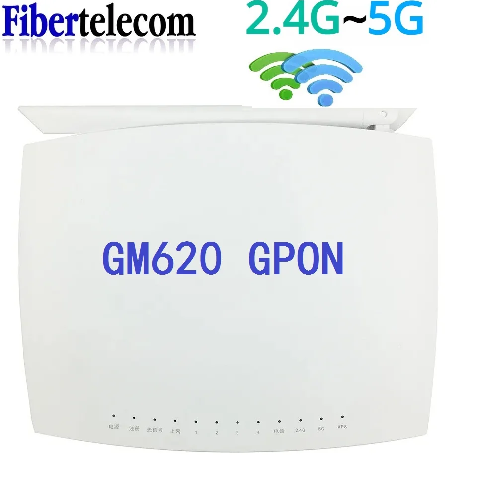 Новый двухдиапазонный модем GM620 Gpon Ont ONU FTTH 1GE 3FE, 1 порт, 2usb, 2,4 ГГц/телефон, Wi-Fi, английская версия, Сетевой терминал
Новый двухдиапазонный модем GM620 Gpon Ont ONU FTTH 1GE 3FE, 1 порт, 2usb, 2,4 ГГц/телефон, Wi-Fi, английская версия, Сетевой терминал