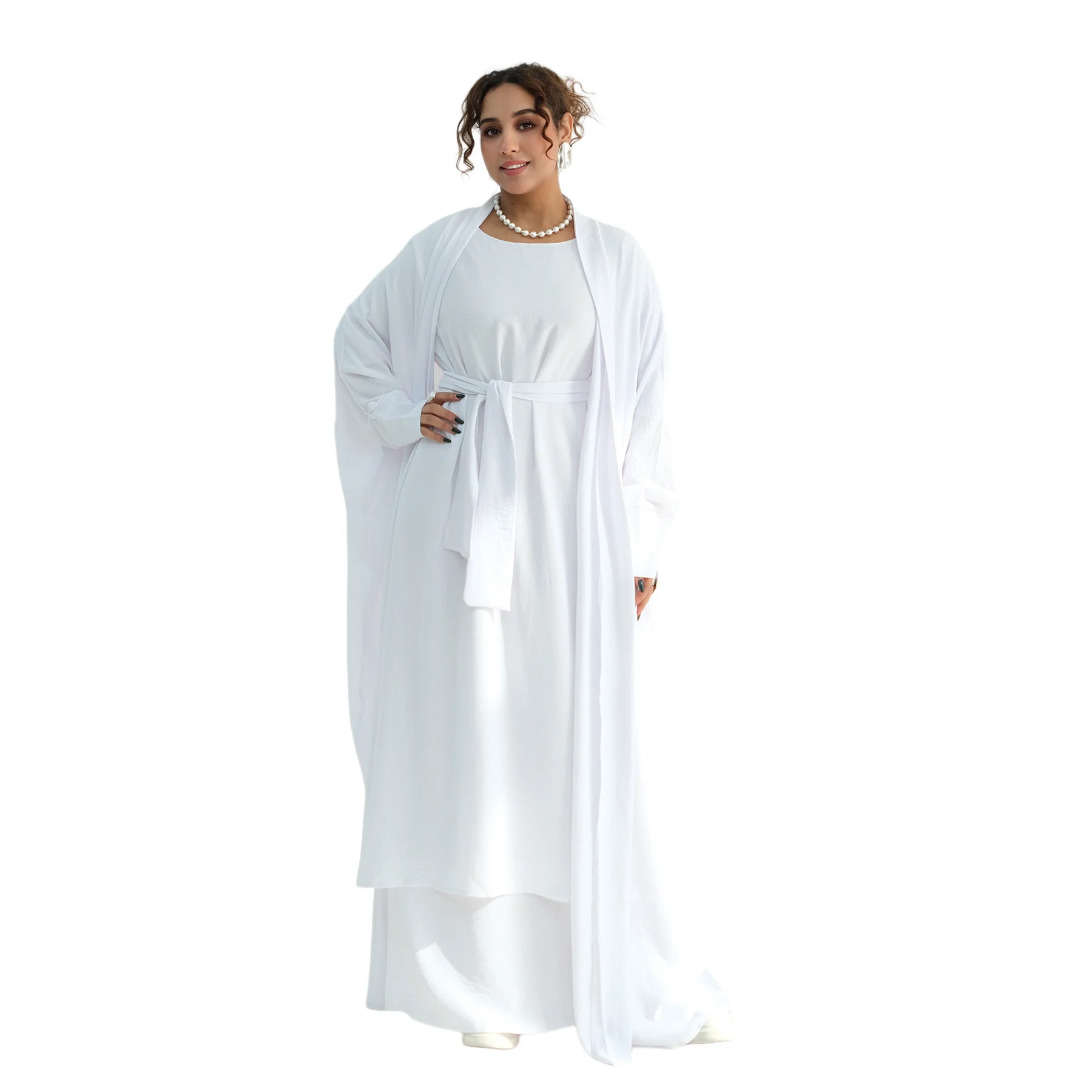 Dubai Open Kimono Abaya for Muslim Women Belted Modest Long Dress Ramadan Robe Turkey Musulmane Femme Islam Vestidos Solid Color
Dubai Open Kimono Abaya for Muslim Women Belted Modest Long Dress Ramadan Robe Turkey Musulmane Femme Islam Vestidos Solid Color