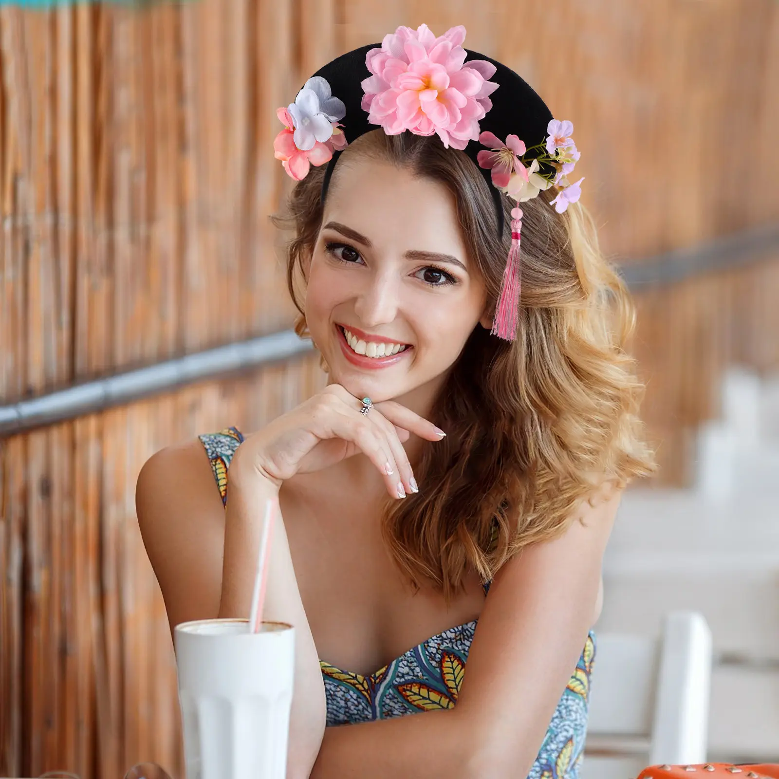 Traditional Hanfu Hairband Elegant Ancient Chinese Qing Dynasty Floral Headband Non-Slip Vintage Princess Hair Hoop for Party
Traditional Hanfu Hairband Elegant Ancient Chinese Qing Dynasty Floral Headband Non-Slip Vintage Princess Hair Hoop for Party