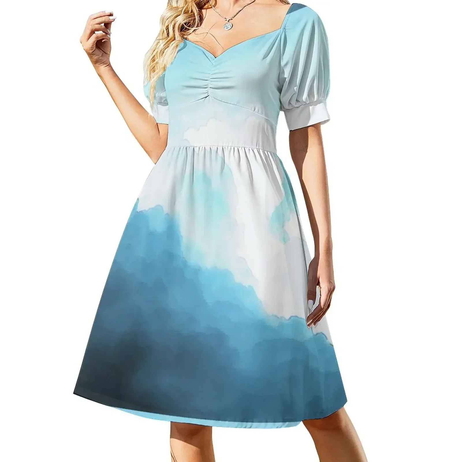 aesthetic cyan clouds Short-Sleeved Dress cocktail dresses Women's summer long dress birthday dress
aesthetic cyan clouds Short-Sleeved Dress cocktail dresses Women's summer long dress birthday dress