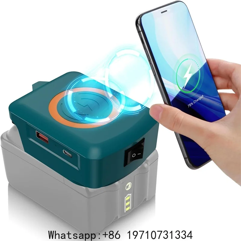 Battery Adapter Phone Charger for Makita 18V BL1850 Li-ion Battery Portable Power Bank With USB and Type-C Ports
Battery Adapter Phone Charger for Makita 18V BL1850 Li-ion Battery Portable Power Bank With USB and Type-C Ports