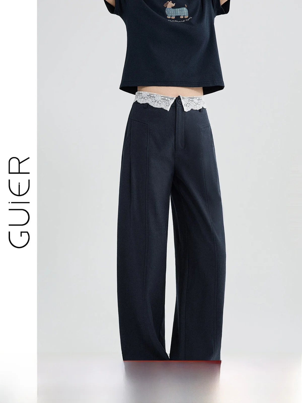 High Waist Lace Patchwork Wide Leg Casual Pants Women's Summer 2026 Loose Fit Straight Leg Slimming Trousers
High Waist Lace Patchwork Wide Leg Casual Pants Women's Summer 2026 Loose Fit Straight Leg Slimming Trousers