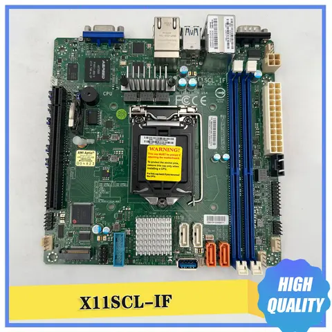 X11SCL-IF C242 LGA-1151 DDR4 Suporte 8a/9a Geração Core i3 E-2100 E-2200 Servidor Mini-ITX Placa-mãe