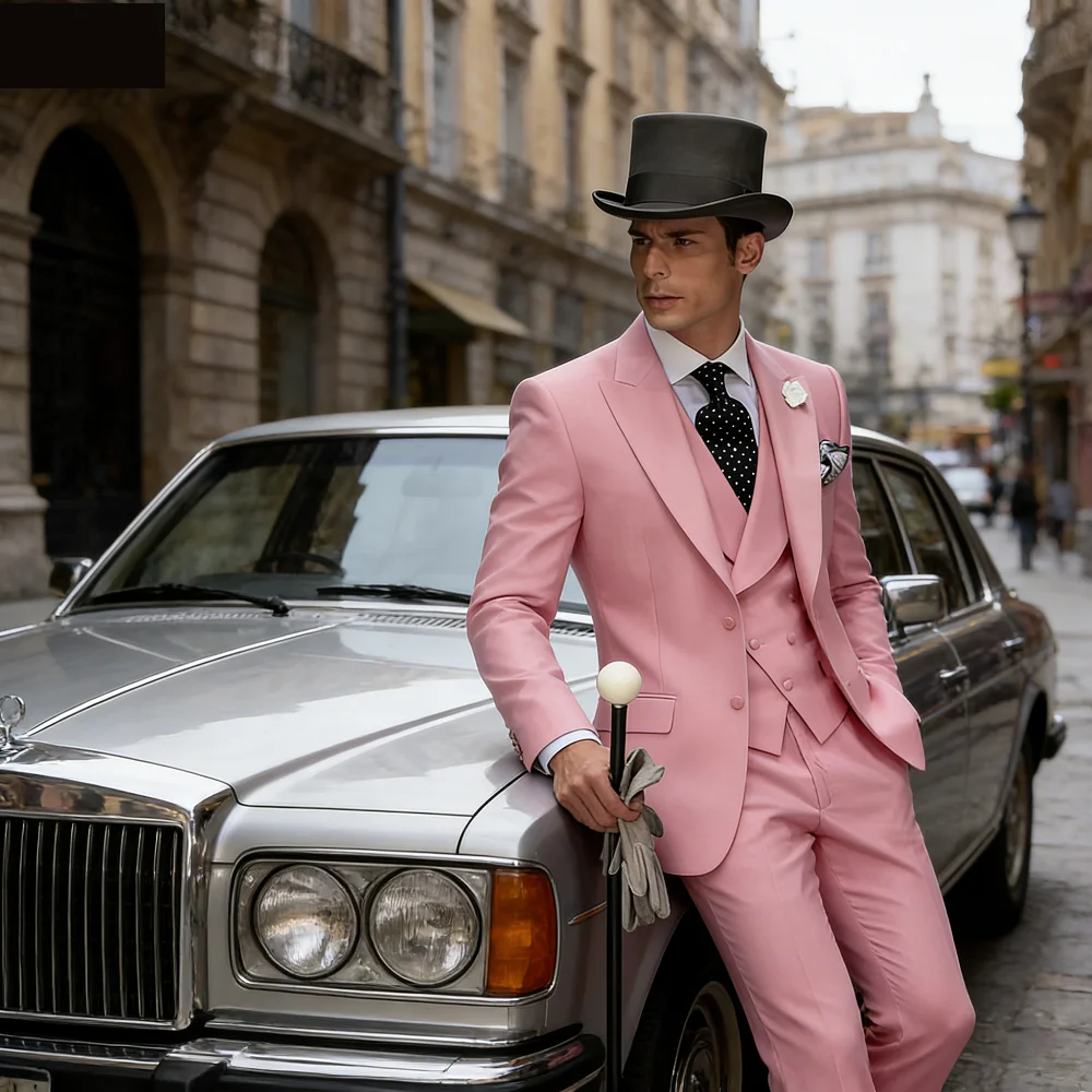 Customizable 3-Piece Formal Men's Terno with Peak Lapel Smoking Blazer Vest And Pants for Wedding Groom And Special Occasions
Customizable 3-Piece Formal Men's Terno with Peak Lapel Smoking Blazer Vest And Pants for Wedding Groom And Special Occasions